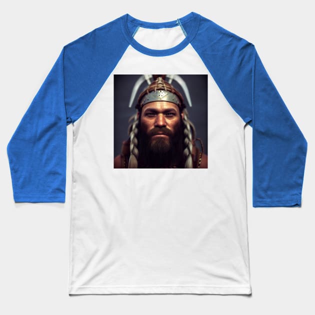 Viking Raider Baseball T-Shirt by Grassroots Green